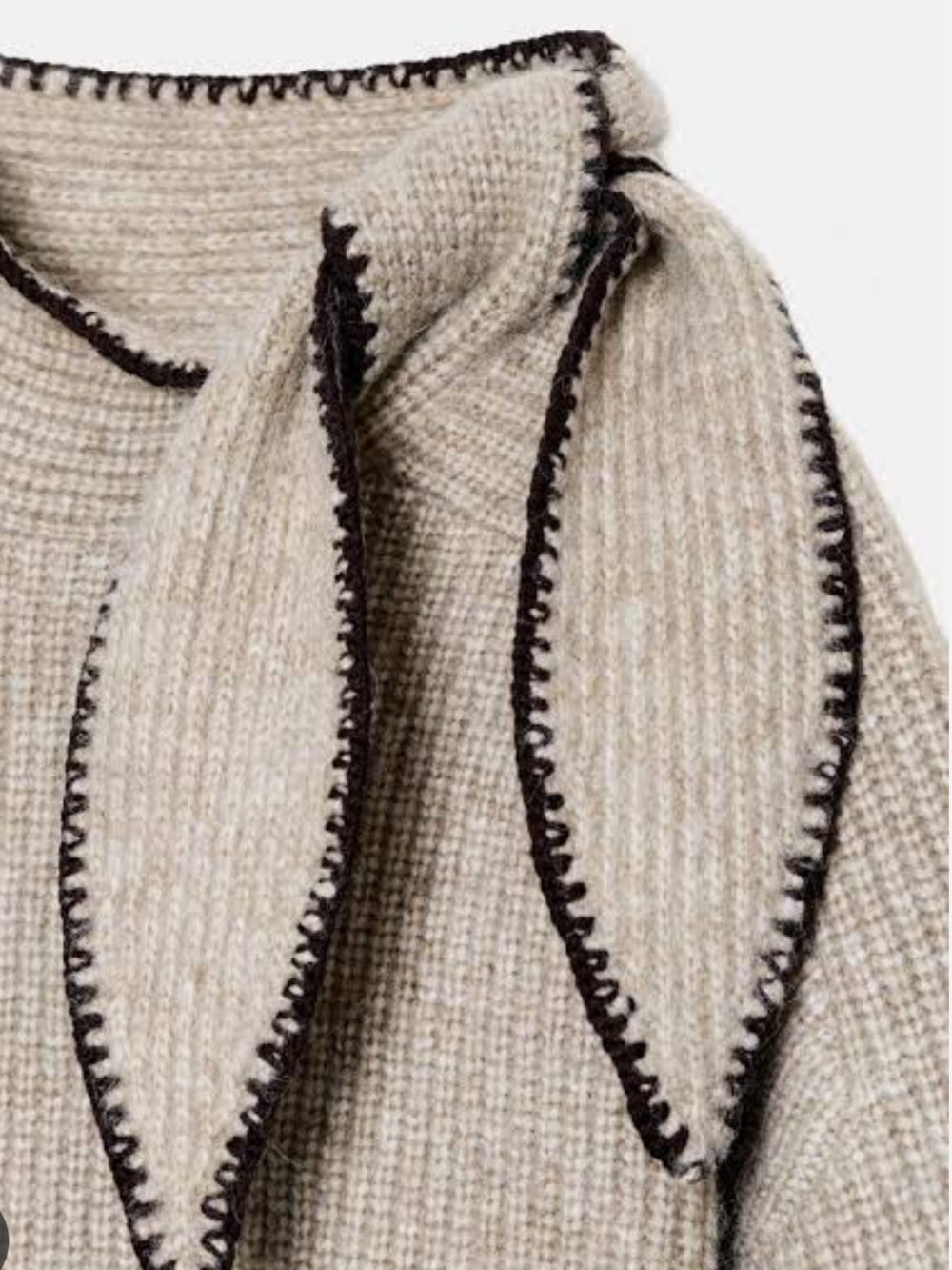 Zara NWT knit jumper sweater with bow 3920/940 - Picture 7 of 9